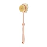 Badebürste, Badebürste mit langem Griff, doppelseitig, Borsten mit hoher Dichte, schnell trocknend, gründliche Reinigung, Peeling, Hautpflege, Fußpflege