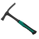 Mehrzweck-Geologenhammer aus Stahl mit Fiberglas-Schäften und ergonomischem Griff, geeignet für Steinschlag- und Heimwerker-Projekte, Schmiedestahlhammer