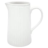 GreenGate Milchkanne Wasserkrug Krug Alice White Jug 1 L weiß Steinzeug Landhaus Vintage