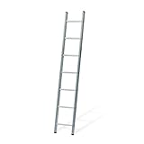 VITO Alu Anlegeleiter 7 Sprossen Arbeitshöhe ca. 2,80 m bei 200 cm Länge, Sprossenanlegeleiter, Aluminiumleiter, belastbar bis 150 kg, EN131, Industrieleiter 1x7 Stufen (VIESQ2) 3,55kg