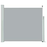 vidaXL Seitenmarkise Ausziehbar Sonnenschutz Sichtschutz Windschutz Seitenrollo Markise Seitenwandmarkise Balkon Garten Terrasse 100x300cm Grau