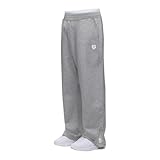 Jogginghose Herren Baggy Sweatpants Breite Baumwolle Jogging Hose Elastische Taille Weites Bein Sporthose Lang Sweat Pants Men Warme Männer Y2K Streatwear Sweathose mit Taschen Kodelzug