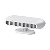 Wiederaufladbarer USB-Elektro-Auto-Ventilator mit verstellbaren Winkeln und mehreren Luftstrom-Optionen (weiß)