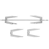 OFFSCH 1 Set Hähnchen Röster Gabeln Aus Edelstahl Mit Spieß Für Heißluftfritteuse Und Elektrogrill 3 Teiliges Set Für Saftiges Grillhähnchen Und Fleischgerichte