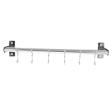 DECHOUS Hängenden Rack beutelclips beutelklammer zugarettenhalter wasserabdichtungen Hutständer Küchenleiste mit Haken Tellerhalter besteckhalter Edelstahlgestell küche halter regal Silver