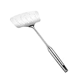 NAMOARLY Edelstahl Pizzaschaufel Und Fischspatel Breite Edelstahl Küchenutensilien Slotted Turner Für Perfekte Pizza Und Fisch Robust Und Spülmaschinenfest Ideal Für Grill Und Küche