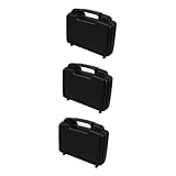 WOONEKY 3St Werkzeugkasten Werkzeughalter Werkzeugbehälter Transportkoffer handwerkzeug reisen werkzeugkiste werkzeugkästen Werkzeugkoffer leer Toolbox-Organizer PP-Kunststoff Black