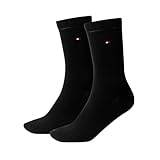 TOMMY HILFIGER Damensocken Doppelpack schwarz Größe 35-38