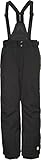 Killtec Jungen Gauror Jr Skihose mit Abzippbarem Latz, Schneefang und Kantenschutz, Schwarz, 152