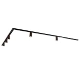 QAZQA - Modern Modernes Schienensystem Komplettset I Spotlight I Deckenspot I Deckenstrahler I Strahler mit 5-flammig Spot I Spotlight I Deckenspot I Deckenstrahler I Strahler I Lampe I Leuchten Dunke