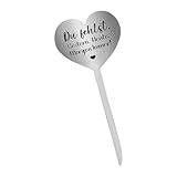 Eleganter Grabschmuck in Herzform, einzigartiges Herz-Design, Edelstahl, Grabschmuck für stabile Erinnerungen