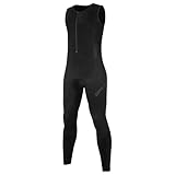 Santic Fahrrad-Trägerhose Gepolstert Herren Thermo Fahrradhose Lang Schwarz XL