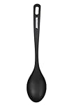 Fackelmann Fenix Kochlöffel, 100% recyceltes RPET-Material, recycelbarer Kunststoff mit hoher Hitzebeständigkeit bis 230°C, hohe Haltbarkeit, kratzfest, Farbe Schwarz, 31 cm, 1 Stück