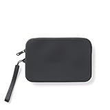 Waschies mittelgroße Kosmetiktasche in Schwarz - BPA-freies Silikon-Etui für Make-up & Hautpflegeprodukte – waschbar, wiederverwendbar & wasserabweisend – ideal für Reisen und den täglichen Gebrauch