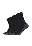 Camano Unisex Sportsocken Atmungsaktiv Robust Tennis Pro Tex Komfortbund ohne Einschneiden pro tex 4er Pack 43/46 black