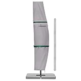 Sekey Ampelschirm / Sonnenschirm Schutzhülle mit Stab, Abdeckhauben für Gartenschirm mit Belüftungsöffnungen, Abdeckung für Kurbelschirm / Balkonschirm, 100% Polyester, wasserdicht, Hellgrau