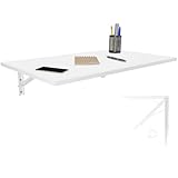 KDR Produktgestaltung Wandklapptisch Schreibtisch Tischplatte 80x50 cm in Weiß Klapptisch Esstisch Küchentisch für die Wand Bartisch Stehtisch Wandtisch Tisch klappbar zur Wandmontage
