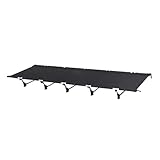 INOOMP Klappbett Foldable Bed Multifunctional Bed Comfortable Bed Camping cot Guest Bed Rollbett Mittagsschlaf im Bett Strandzelt für Möbel Ausrüstung Feldbett Aluminiumlegierung Black