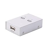 Gatuida USB 20 Sharing Selector Automatischer Drucker und Scanner Umschalter USB Freigabe für Zwei Computer Platzsparend für Büro und Heimgebrauch