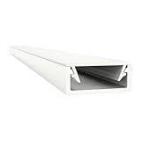 LED Aluminium Profil weiss A1 ink. klarer Abdeckung - Alu Profil für LED Streifen/Strips - Abmessung: 2000mm x 15mm x 7mm