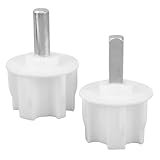 NIYANGLE 2 Stück Markisen Rohrverbinder 65mm Vierkant Rundwellenadapter aus Aluminium Sonnenschutz Zubehör für Markisen und Pavillons Wetterfeste Ersatzteile für Terrassenüberdachung