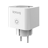 ROYOUNG WLAN Steckdose 1er Pack Smart Home Plug 16A 2,4GHz mit Strommessung kompatibel mit Alexa/Google Home, Stromverbrauch Messen, Sprachsteuerung, APP Fernsteuerung