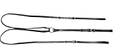 AMKA Dreieckszügel verstellbar, Wienerzügel aus Leder, ideal zum Longieren Pony SCHWARZ, Hilfszügel