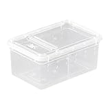 LOVIVER Reptilien-Futterbox, transparenter Terrarium-Lebensraumkäfig, Transport-Schlupfbehälter, Brutkasten für Schlangen, Grillen, Schildkröten, Style A