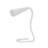 FUXIU LED-Schreibtischlampen, wiederaufladbar über USB, drei Farben, verstellbare Helligkeit, flexibler Schwanenhals, Schreibtischleuchte, 1200 mAh, Gartenschlauch