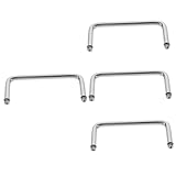 PartyKindom 4 Stück Griff Für Buffet-ofen Platte Topfgriff Le Backform Pro Liner Toast Brothalter Lasagne Papiertuchspender Kuchen Braten Spritzschutz Für Bratpfanne Rostfreier Stahl Silver