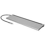 Ailgely 12-in-1-Dockingstation Typ C, Dual-, Gleiche Bildschirmanzeige, USB, VGA, PD, RJ45-Dockingstation