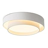 Moderne, minimalistische LED-Deckenleuchte, rund, Acryl, dimmbar, bündige Lampe für Wohnzimmer, Schlafzimmer, Esszimmer, Küche, Arbeitszimmer, Korridor (Weiß, 60 cm)