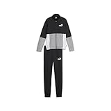 PUMA Jungen Colorblock Poly Suit Cl B Trainingsanzug, Puma Schwarz, 164 EU