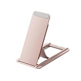 Fivetwofive Universeller Tablet-Ständer, Faltbar, Tragbar, Selbstklebende Tablet-Halterung für Den Schreibtisch, E-Reader-Halterung, Tablet-Halter, Rosa