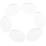 TOVINANNA 30 Stück Selbstklebende Acryl Spiegelfolien Oval Flexible Kleiner Spiegelaufkleber zur Wanddekoration für Wohnzimmer und Badezimmer