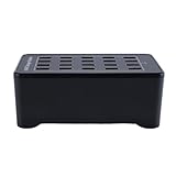 Durlo Schwarzes USB-Ladegerät, 20-Port 100W/20A USB-Ladestation, Power Hub für Smartphones, Tablets, E-Reader, Bluetooth-Kopfhörer, tragbare Lautsprecher