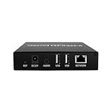 EXVIST H.265 4K HDMI Video Encoder, HDMI zu IP Encoder, Dual USB2.0 für Aufnahme, HDMI Loopout, Compatible with ONV/HK, Push für YouTube, Facebook, Wowza, Twitch