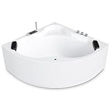 AQUADE Acryl Whirlpool Badewanne 150x150 cm Modell: Essen Hergеstellt in Dеutschland Eckbadewanne Komplettset - Wählen Sie Ihre perfekte Wanne/Whirlpool: Basic, Classic, Air-Relax, Lux