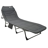 Eurocatch Karpfenliege/Carp Bedchair – 8-Bein Bett mit 5-Fach Rückenlehne, gepolstertem Kopfteil, Seitentasche & Faltmechanismus – Für Lange Ansitze & Nachtangeln – 195×65×27 cm