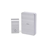 DC-Funkklingel Silber - Elegantes Hightech-Design bietet klaren Klang und breite Abdeckung. Ideal für moderne Häuser, die Stil und Funktionalität suchen.