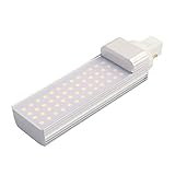 New Lon0167 Leuchtstoffröhre mit zuverlässiger Effizienz, horizontaler Anschluss, 2P AC85 – 265 V, 9 W, G24, 6000 K, 52 LEDs, milchig weiß (id:c67 56 56 50c)
