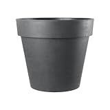 Kreher XXL Pflanztopf/Pflanzkübel rund mit 79 cm / 58 cm Durchmesser, ausstattet mit Rollen! Der Eye-Catcher für Garten, Terrasse, Restaurants & Gewerbe! (Anthrazit, XL-Ø58cm)