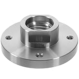 Operitacx 3 Zoll Holz Drehbankfutter mit 1 8tpi Gewinde Stahl Planscheibenadapter mit 8 Befestigungslöchern Präzises Drechsel Spannfutter für Holzbearbeitung