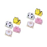 NUOBESTY 2 Stück 4 Cartoon-Tier-Haftnotiz memo selbstklebende notizzettel Selbstklebende Notizblöcke mit Tiermotiven notepad tragbarer Notizblock Cartoon-Notizblock Karte aus Kupferpapier