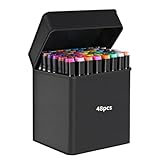 CRESZZLE 48 filzstifte für erwachsene, marker stifte, manga stifte. Geeignet für Studentencomics, Künstlermalerei,graffiti, Kartenherstellung usw.