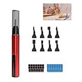 Giwnhvx Säbel-Detailschleifer, USB-Schnelllade-Schleifstift, mit 8 Schleifköpfen und Selbstklebendem Schleifpapier zum Schleifen