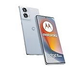 Motorola edge50 Fusion Smartphone (6,7'-FHD+-pOLED-Display, 50 MP, 8/256 GB, 5000 mAh, inkl. 68W-Ladegerät, Android 14) Marshmallow Blue, inkl. Schutzcover + Handyhalterung [Exklusiv bei Amazon]
