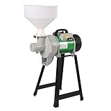 Elektrische GetreidemüHle 200V Futtermühle mit Trichter, Multifunktionsschleifer Kornquetsche Getreid Walzenmühle Getreidemühl für Kräuter Gewürze Nüsse und Getreide
