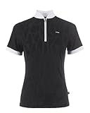 Cavallo Turniershirt Damen Jaquard Halfzip Black Sportswear FS 2024, Größe:32