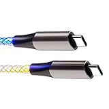 MISUVRSE Weiches TPE Gewebe Typ C Ladekabel Mit RGB LED Effekten 60 W Schnell Typ C Schnittstellen RGB Kabel Für Mehrere Geräte